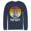 Men's NASA Sunset Retro Launch  Adult Long Sleeve Shirt