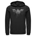 Men's Zack Snyder Justice League Wonder Woman Silver Logo  Adult Pull Over Hoodie