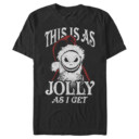 Men's The Nightmare Before Christmas This Is As Jolly as I Get  Adult T-Shirt