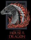 Men's Game of Thrones: House of the Dragon Fire Dragon Portrait  Adult T-Shirt