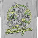 Men's Looney Tunes St. Patrick's Day Here for Shenanigans  Adult T-Shirt