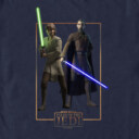 Men's Star Wars: Tales of the Jedi Count Dooku and Qui-Gon Jinn  Adult T-Shirt