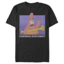 Men's SpongeBob SquarePants Patrick Mayonnaise Instrument Quote  Adult T-Shirt