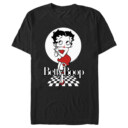 Men's Betty Boop Black and White Checkers Pose  Adult T-Shirt