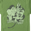 Men's Looney Tunes St. Patrick's Day Four-Leaf Clover Group  Adult T-Shirt