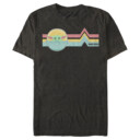 Men's Star Wars: The Mandalorian The Child Retro Stripes  Adult T-Shirt