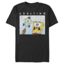 Men's SpongeBob SquarePants Squidward Adulting is Scary  Adult T-Shirt