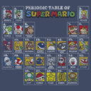 Men's Nintendo Periodic Table of Super Mario  Adult T-Shirt