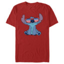 Men's Lilo & Stitch American Flag Sunglasses Stitch  Adult T-Shirt
