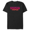 Men's Stranger Things Pink Logo  Adult T-Shirt
