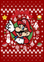 Men's Nintendo Ugly Christmas Mario Wreath  Adult T-Shirt