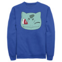 Men's Pokemon Bulbasaur Wink Face  Adult Sweatshirt