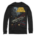 Men's Star Wars Millennium Falcon Battle  Adult Long Sleeve Shirt
