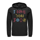 Men's Marvel Love You 3000 Crayon Print  Adult Pull Over Hoodie
