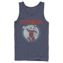 Men's Cuphead Smile and Wave Distressed  Adult Tank Top