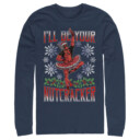 Men's Marvel Christmas Deadpool Nutcracker  Adult Long Sleeve Shirt