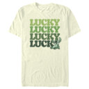 Men's Lilo & Stitch St. Patrick's Day Stitch Lucky Stack  Adult T-Shirt