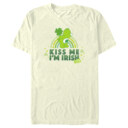 Men's Care Bears St. Patrick's Day Good Luck Bear kiss Me I'm Irish-ish  Adult T-Shirt