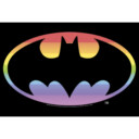 Men's Batman Rainbow Logo  Adult T-Shirt