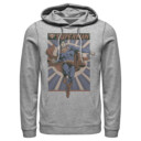 Men's Superman Classic Hero Pose  Adult Pull Over Hoodie