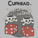 Men's Cuphead Don't Deal With the Devil Skull Dice  Adult T-Shirt