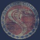 Men's Shelby Cobra Distressed Cobra Circle Logo  Adult T-Shirt