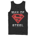 Men's Superman Man of Steel Beveled Logo  Adult Tank Top
