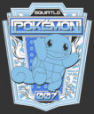 Men's Pokemon Squirtle Metallic Badge  Adult T-Shirt