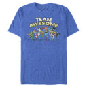 Men's Justice League Team Awesome Perspective  Adult T-Shirt