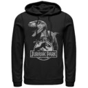 Men's Jurassic Park Raptor Logo  Adult Pull Over Hoodie