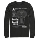 Men's Star Trek: The Next Generation Enterprise Galaxy Class NCC-1701-D Schematics  Adult Long Sleeve Shirt