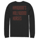 Men's NOPE Haywood's Hollywood Horses Logo  Adult Long Sleeve Shirt