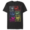 Men's Power Rangers Neon Boxes  Adult T-Shirt