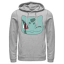 Men's Pokemon Bulbasaur Wink Face  Adult Pull Over Hoodie