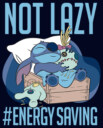 Men's Lilo & Stitch Not Lazy, Saving Energy  Adult T-Shirt