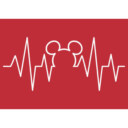 Men's Mickey & Friends Heartbeat Mickey Mouse Logo  Adult T-Shirt