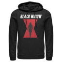 Men's Marvel Black Widow Hourglass Silhouette  Adult Pull Over Hoodie
