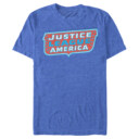 Men's Justice League Patriotic Frame Logo  Adult T-Shirt