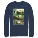 Men's Star Wars: The Book of Boba Fett Grogu Force Training With Luke Skywalker  Adult Long Sleeve Shirt