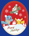 Men's Pokemon Christmas Happy Holidays Patch  Adult Sweatshirt