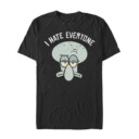 Men's SpongeBob SquarePants Squidward Hates Everyone  Adult T-Shirt