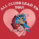 Men's Batman Valentine's Day All the Clues Lead to You  Adult T-Shirt