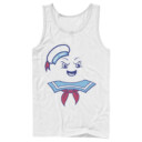 Men's Ghostbusters Stay Puft Marshmallow Man Face  Adult Tank Top