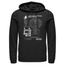 Men's Star Trek: The Next Generation Enterprise Galaxy Class NCC-1701-D Schematics  Adult Pull Over Hoodie