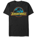 Men's Jurassic World Color Outline Logo  Adult T-Shirt