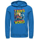 Men's Marvel Captain Marvel Saving the World  Adult Pull Over Hoodie