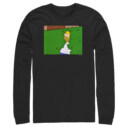 Men's The Simpsons Homer Disappearing into the Bush, Nothing to See here  Adult Long Sleeve Shirt