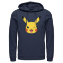 Men's Pokemon Pikachu Wink Face  Adult Pull Over Hoodie