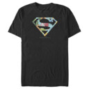 Men's Superman Tropical Shield Logo  Adult T-Shirt