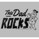 Men's The Flintstones Father's Day Fred Flintstone This Dad Rocks  Adult T-Shirt